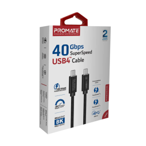 Promate 40Gbps SuperSpeed Thunderbolt 4 Cable