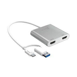 USB C and USB to Dual HDMI Adapter