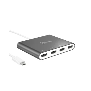 USB C to 4 Port HDMI Adapter