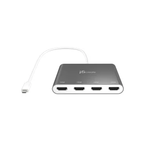 USB C to 4 Port HDMI Adapter