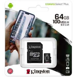 Kingston MicroSD 64GB 100MB/s