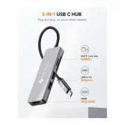 Novoo R5C 5 In 1 USB-C Hub